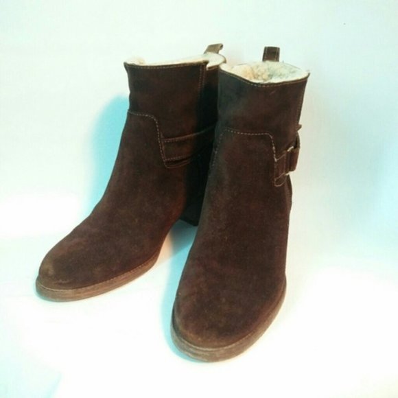 J. CREW Parker shearling lined suede boots 9 - Picture 2 of 8